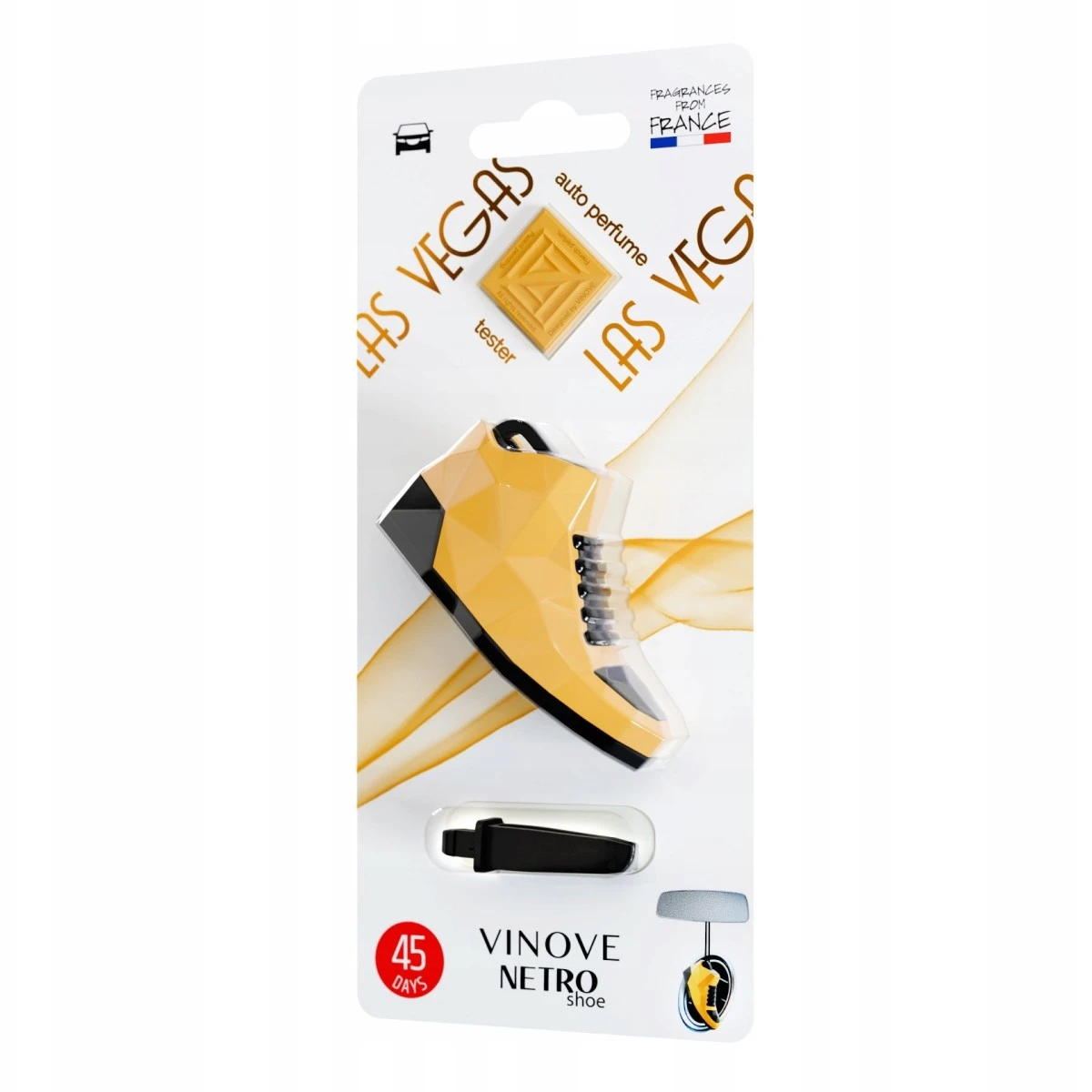 Ароматизатор VINOVE NETROshoe Лас Вегас Граціозний ароматизатор на вентиляційний дефлектор панелі приладів або на підвісний на дзеркало VINOVE NETROshoe Лас Вегас